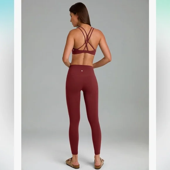 Colorfulkoala Dreamlux High Waisted Workout Leggings Yoga Pants XL Merlot - Picture 5 of 7